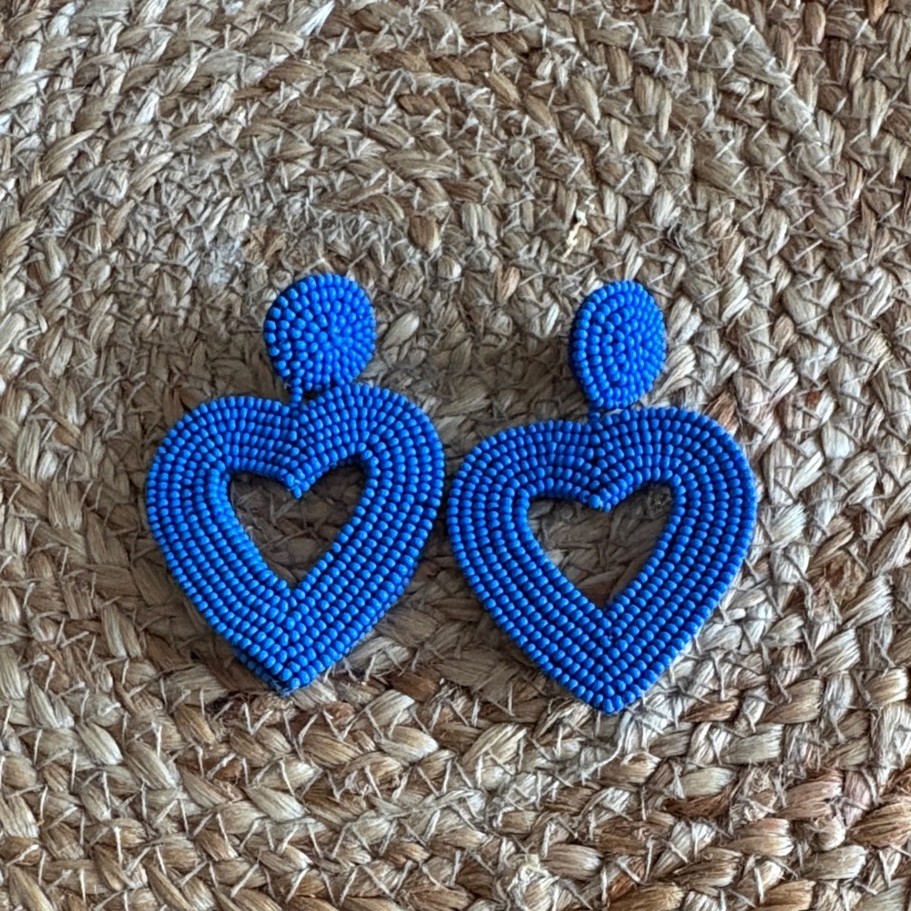 BaubleBar Blue Heart Earrings